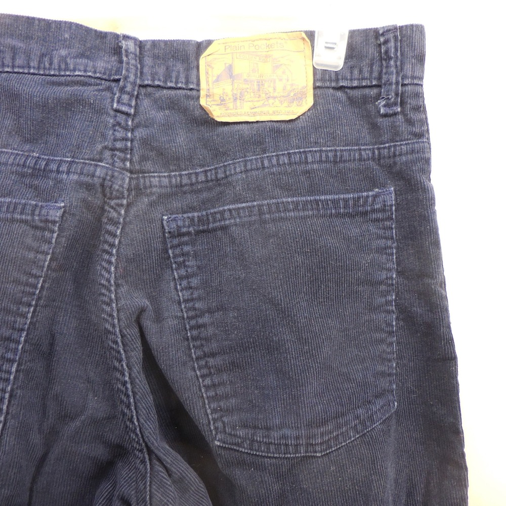 Vintage JCPenney Plain Pockets Navy Blue Corduroy Flared Pants Mens 32x28 70s - Picture 6 of 10